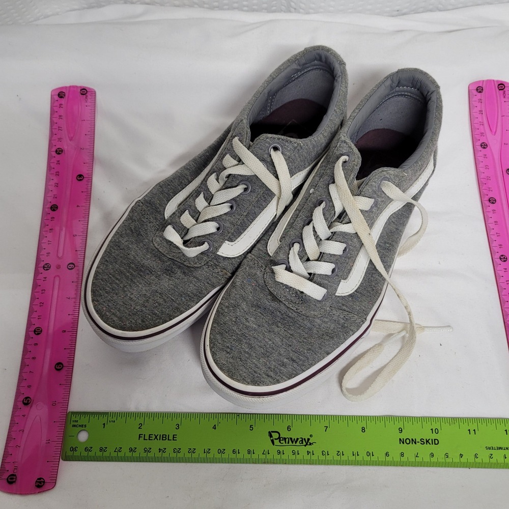 Vans Ward Low Top Gray Heather Jersey Skate Shoes Womens 8.0 500714